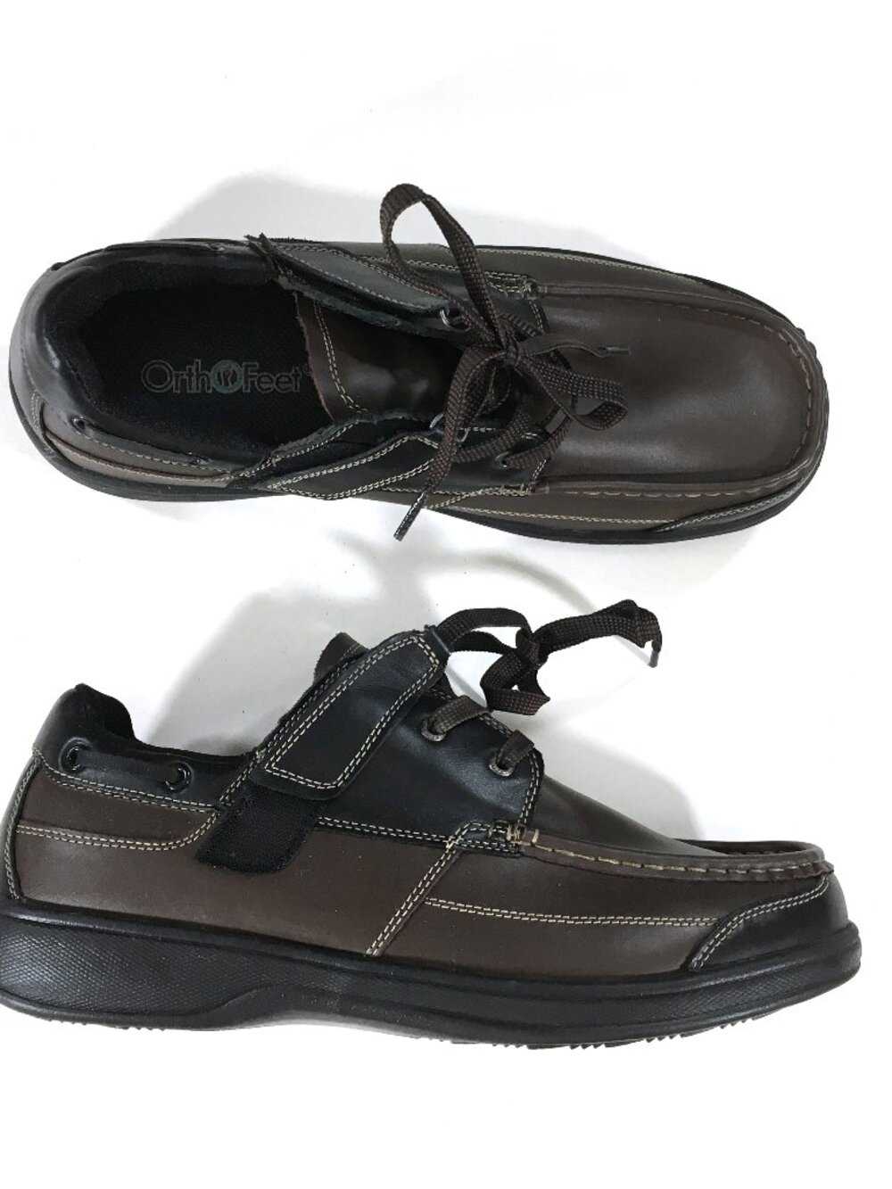 Orthofeet Baton Rouge Loafers Mens Size 12 4E Wide Brown Black 422